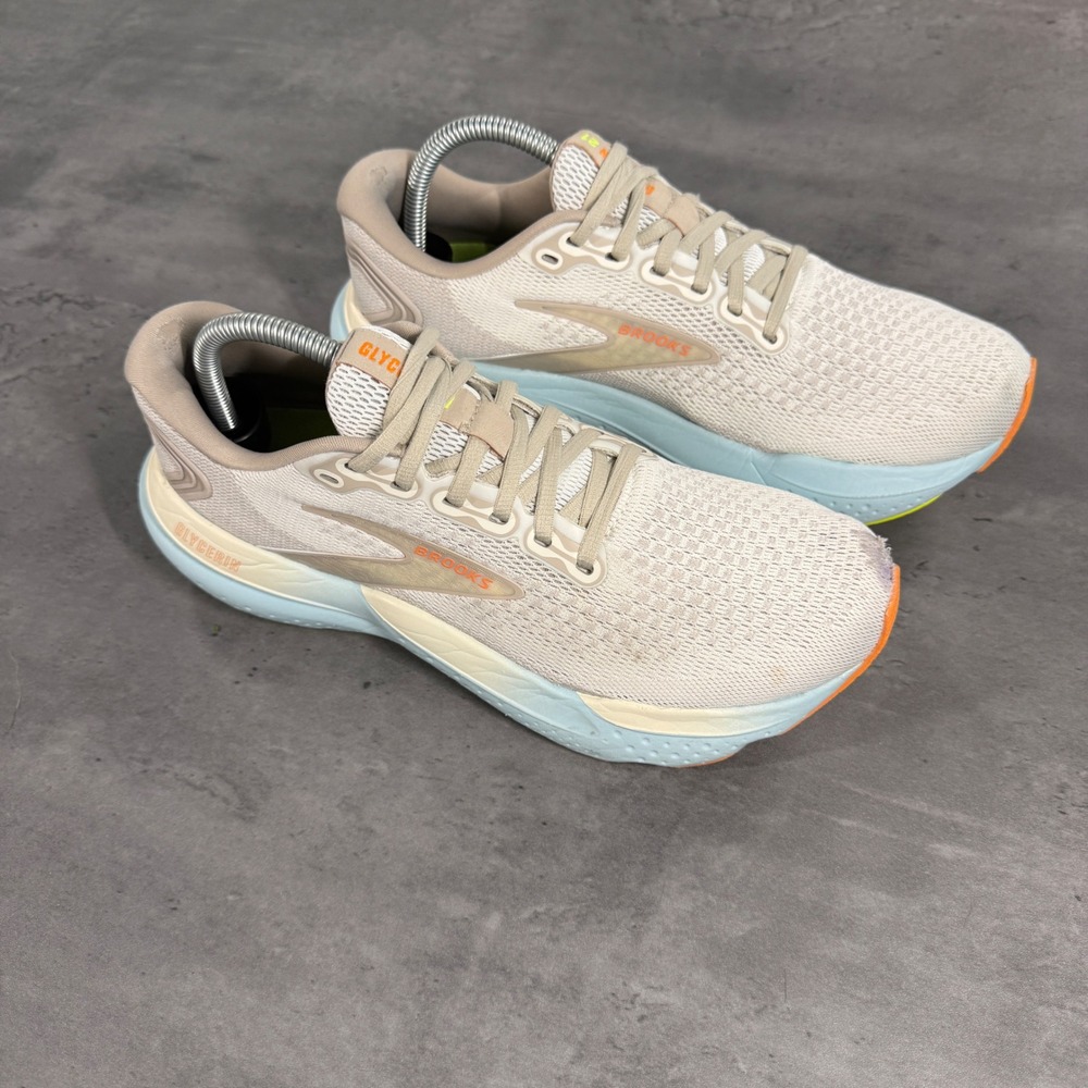 Brooks Glycerin 21 Running Shoes Womens‎ 9.5 Cream Blue DNA LOFT v3 1204081B195